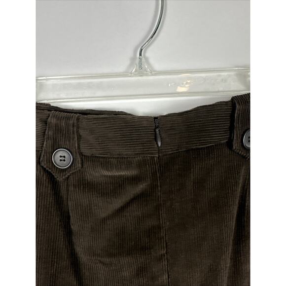 NWT NortonStudio Petites Corduroy Brown Fall Leaves Midi Skirt Size 6P Vintage - Picture 15 of 16